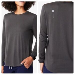 Figs Light Grey Super Soft Longsleeve Underscrub